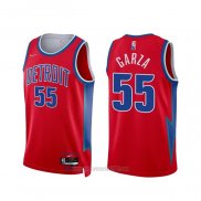 Camiseta Detroit Pistons Luka Garza #55 Ciudad 2021-22 Rojo