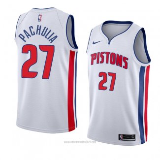 Camiseta Detroit Pistons Zaza Pachulia #27 Association 2018 Blanco