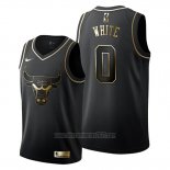 Camiseta Golden Edition Chicago Bulls Coby White #0 Negro