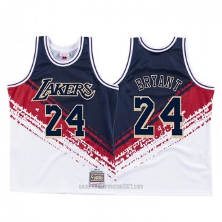 Camiseta Los Angeles Lakers Kobe Bryant #24 Independence Day Mitchell & Ness Blanco