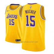 Camiseta Los Angeles Lakers Moritz Wagner #15 Icon 2018-19 Oro