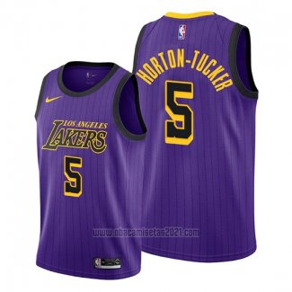 Camiseta Los Angeles Lakers Talen Horton Tucker #5 Ciudad 2019-20 Violeta