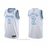 Camiseta Los Angeles Lakers Wayne Ellington #2 Ciudad 2021-22 Blanco