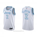 Camiseta Los Angeles Lakers Wayne Ellington #2 Ciudad 2021-22 Blanco