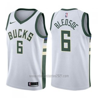 Camiseta Milwaukee Bucks Eric Bledsoe #6 Association 2017-18 Blanco