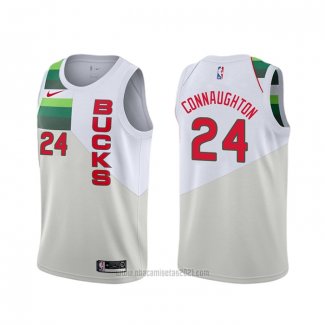 Camiseta Milwaukee Bucks Pat Connaughton #24 Earned Blanco