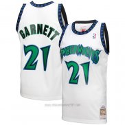 Camiseta Minnesota Timberwolves Kevin Garnett #21 Mitchell & Ness 1997-98 Blanco