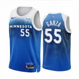 Camiseta Minnesota Timberwolves Luka Garza #55 Ciudad 2023-24 Azul