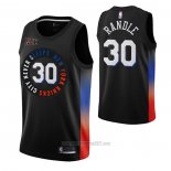Camiseta New York Knicks Julius Randl #30 Ciudad 2020-21 Negro