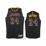 Camiseta Nino Los Angeles Lakers Kobe Bryant #24 Earned 2021-22 Negro