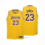 Camiseta Nino Los Angeles Lakers LeBron James #23 Icon 2022-23 Amarillo