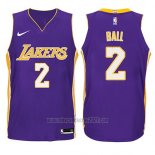 Camiseta Nino Los Angeles Lakers Lonzo Ball #2 Statement 2017-18 Violeta