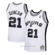 Camiseta Nino San Antonio Spurs Tim Duncan #21 Mitchell & Ness 1998-99 Blanco