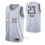 Camiseta Oklahoma City Thunder Tre Mann #23 Ciudad 2021-22 Blanco