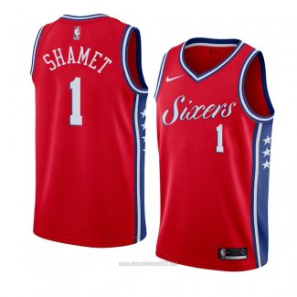 Camiseta Philadelphia 76ers Landry Shamet #1 Statement 2017-18 Rojo