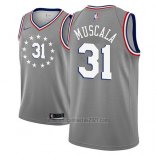 Camiseta Philadelphia 76ers Mike Muscala #31 Ciudad 2018-19 Gris