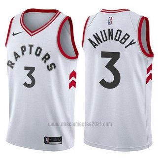 Camiseta Toronto Raptors Og Anunoby #3 Association 2017-18 Blanco