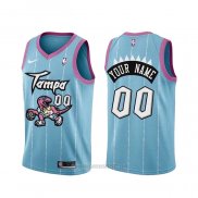 Camiseta Toronto Raptors Personalizada Ciudad 2020-21 Rosa Azul