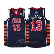 Camiseta USA 2004 Tim Duncan #13 Azul