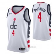 Camiseta Washington Wizards Russell Westbrook #4 Ciudad 2020-21 Blanco