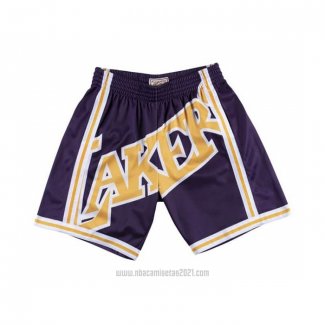 Pantalone Los Angeles Lakers Mitchell & Ness Big Face Amarillo Violeta