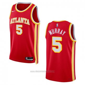 Camiseta Atlanta Hawks Dejounte Murray #5 Icon 2022-23 Rojo