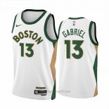 Camiseta Boston Celtics Wenyen Gabriel #13 Ciudad 2023-24 Blanco
