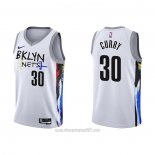 Camiseta Brooklyn Nets Seth Curry #30 Ciudad 2022-23 Blanco