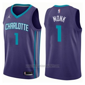 Camiseta Charlotte Hornets Malik Monk #1 Statement 2017-18 Violeta