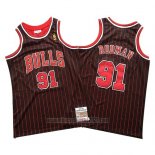 Camiseta Chicago Bulls Dennis Rodman #91 Mitchell & Ness Negro