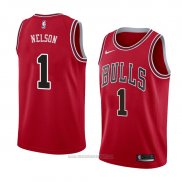 Camiseta Chicago Bulls Jameer Nelson #1 Icon 2018 Rojo