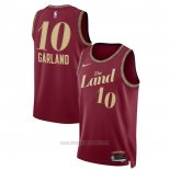 Camiseta Cleveland Cavaliers Darius Garland #10 Ciudad 2023-24 Rojo