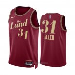 Camiseta Cleveland Cavaliers Jarrett Allen #31 Ciudad 2023-24 Rojo