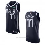 Camiseta Dallas Mavericks Luka Doncic #77 Statement Autentico 2022-23 Azul