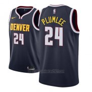 Camiseta Denver Nuggets Mason Plumlee #24 Icon 2018-19 Azul