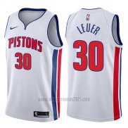 Camiseta Detroit Pistons Jon Leuer #30 Association 2017-18 Blanco