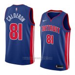 Camiseta Detroit Pistons Jose Calderon #81 Icon 2018 Azul