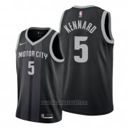 Camiseta Detroit Pistons Luke Kennard #5 Ciudad Edition Negro