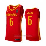 Camiseta Espana Alberto Abalde #6 2019 FIBA Baketball World Cup Rojo
