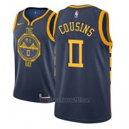 Camiseta Golden State Warriors Demarcus Cousins #0 Ciudad 2018-19 Azul