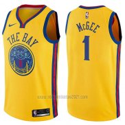 Camiseta Golden State Warriors Javale Mcgee #1 Ciudad 2017-18 Amarillo