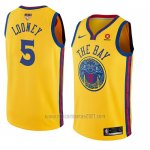 Camiseta Golden State Warriors Kevon Looney Ciudad 2017-18 Oro