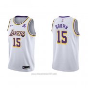 Camiseta Los Angeles Lakers Jabari Brown #15 Association 2021-22 Blanco