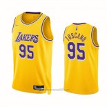 Camiseta Los Angeles Lakers Juan Toscano-Anderson #95 75th Anniversary Icon 2021-22 Amarillo