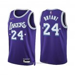 Camiseta Los Angeles Lakers Kobe Bryant #24 Ciudad Edition 2021-22 Violeta