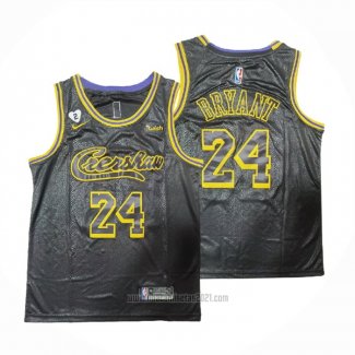 Camiseta Los Angeles Lakers Kobe Bryant #24 Crenshaw Black Mamba Negro