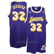 Camiseta Los Angeles Lakers Magic Johnson #32 Retro Violeta