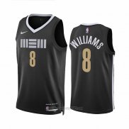 Camiseta Memphis Grizzlies Ziaire Williams #8 Ciudad 2023-24 Negro