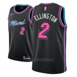 Camiseta Miami Heat Wayne Ellington #2 Ciudad 2018-19 Negro