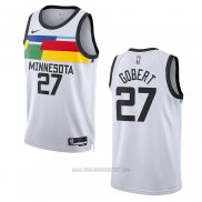 Camiseta Minnesota Timberwolves Rudy Gobert #27 Ciudad 2022-23 Blanco